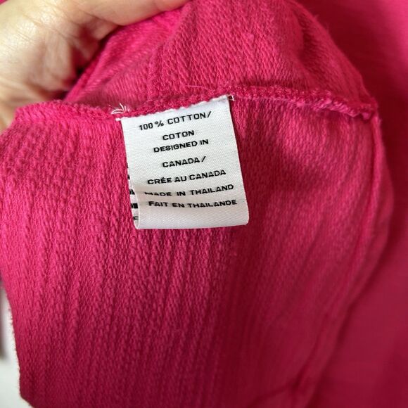 Neon Buddha Bright Pink French Terry Long Sleeve Harbor Jacket Size L - Picture 11 of 15
